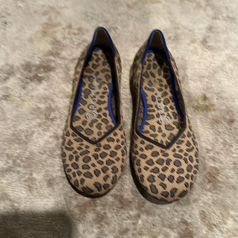 Leopard Rothy’s slip ons